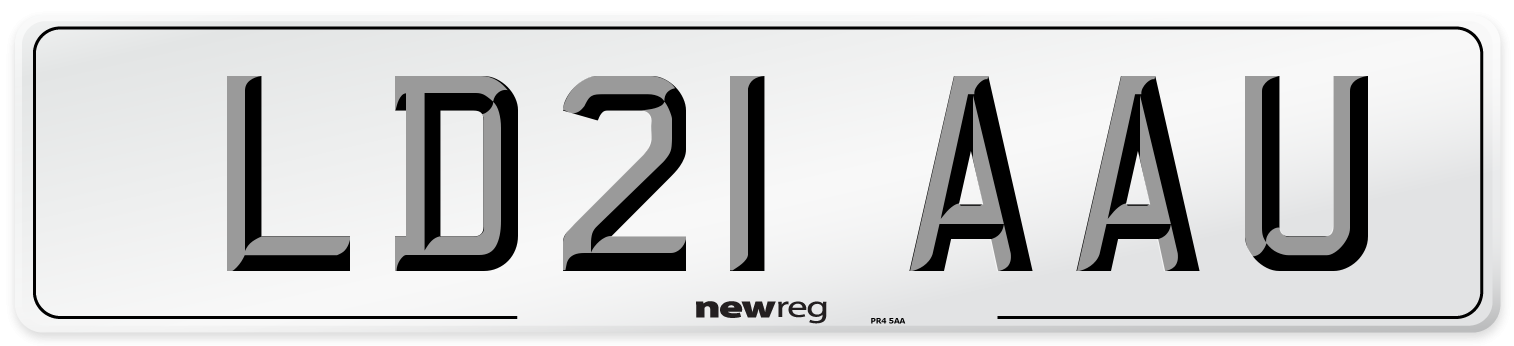 LD21 AAU Number Plate from New Reg